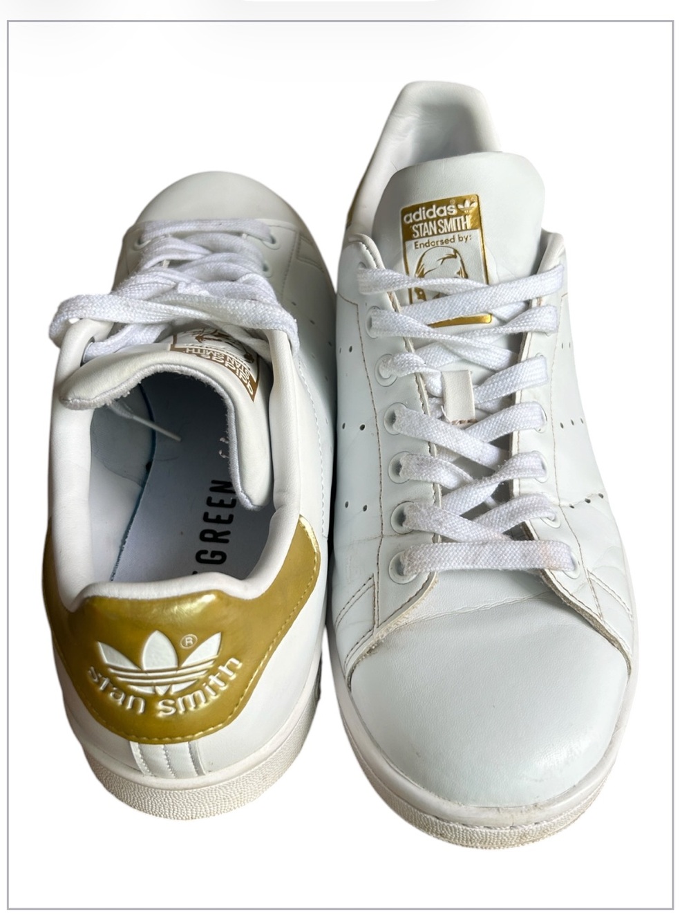 Adidas Women's Stan Smith White/Gold Metallic G58184 Size 9